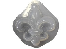 QTY 2   Decorative FLEUR DE LIS Applique plaster or soap mold 4512 Moldceations