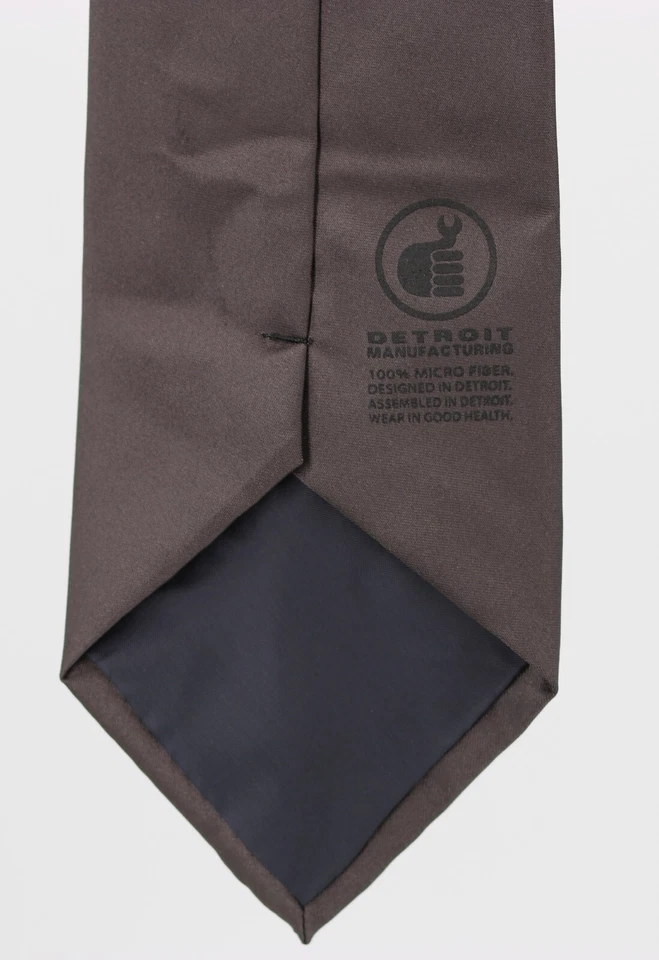 Corbata de hombre Detroit Manufacturing satinada con estampado de microfibra mapa de Detroit 59x3,75 Foto 3 de 4