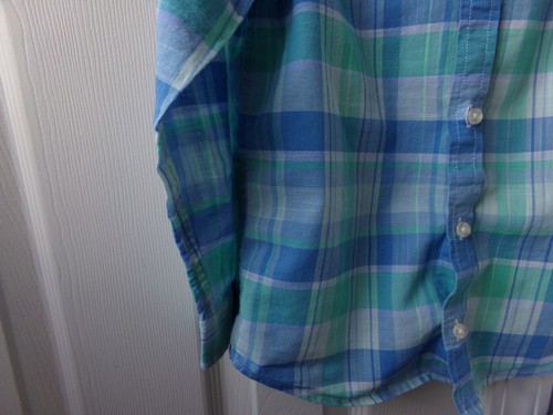 Boys VINEYARD VINES Blue Madras Dress Shirt 5 100% Cotton Plaid $70 Button Up - Picture 12 of 18