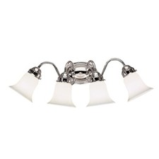 Kichler Bath 4-Light Vanity Chrome Cased Opal Glass