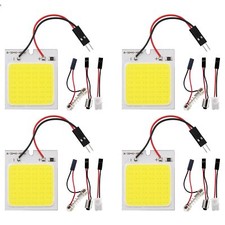 Everbright 4-pack White Led Panel Dome Light Lamp Cob 48-smd Led Interior Car... Everbright 4-pack White Led Panel Dome Light Lamp Cob 48-smd Led Interior Car...