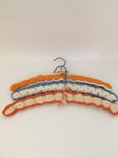Vintage Sets of Colorful Crochet/Knitted Yarn Covered Wire Hangers