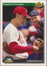 1992  Upper Deck Donovan Osborne Diamond Debuts #777 STL Cardinals Baseball