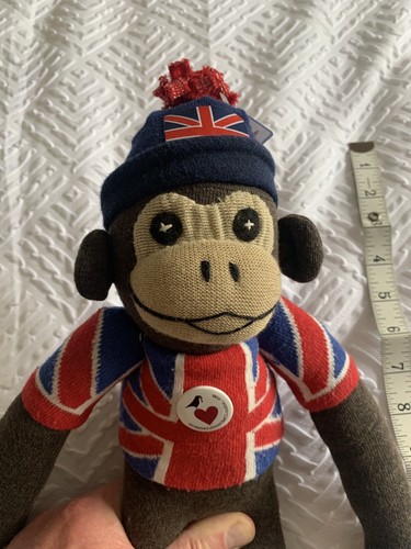 Sock Monkey Union Jack T Shirt And Hat 