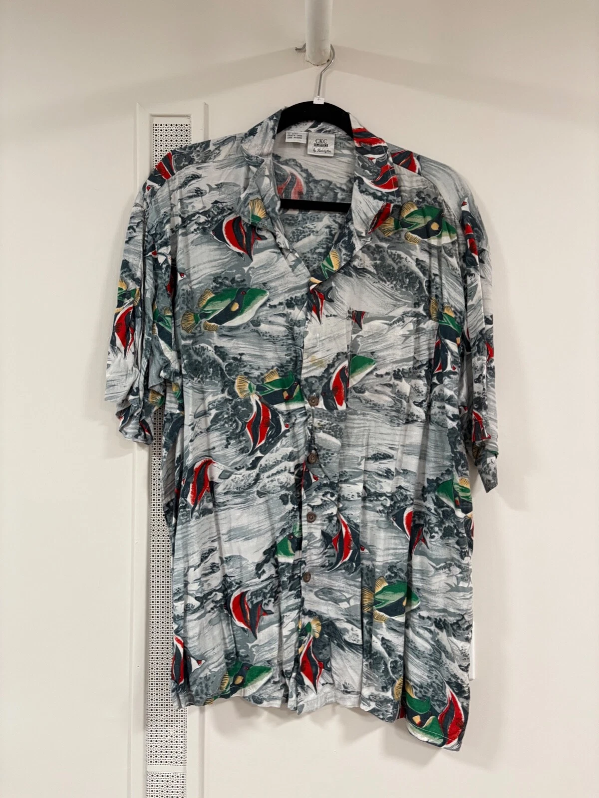 Vintage CKC Classics Hawaiian Button Up T Shirt