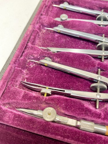 Presicion Original Lotter #5087V German Vintage 9Piece Drafting/Drawing Tool Kit - Picture 7 of 10
