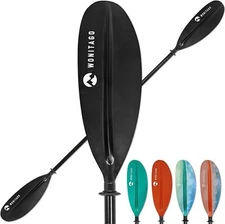 Adjustable Kayak Paddle with Carbon Shaft and PP Blade 220-240cm Black