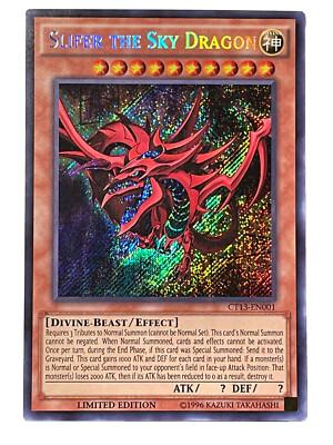 Yu-Gi-Oh! 2014 Slifer the Sky Dragon Premium Gold Secret Rare 1st