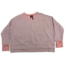 Womens Size L Adidas Must Haves Versatility Crewneck Sweater Pullover Pink