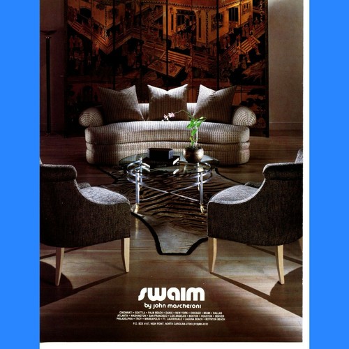 1990 Swaim by John Mascheroni Print Ad Paper Magazine Clipping Vtg 90s Home Art - Picture 3 of 6