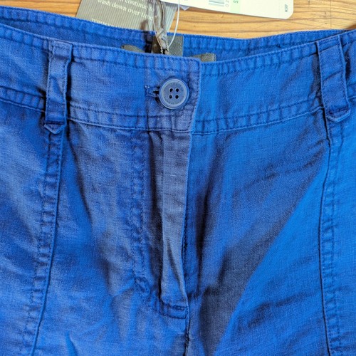 NWT Tommy Bahama Size 4 Womens Blue Two Palms 100% Linen Shorts Leigh Fit - 第 7/10 張圖片