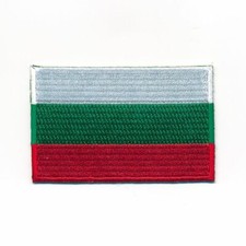 60 x 35 mm Bulgarien Flagge Sofia Europa Flag Patches Aufnäher Aufbügler 1155 B