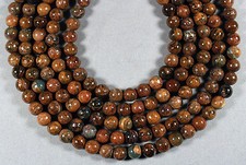 NATURAL AFRICAN GREEN OPAL 10MM ROUND BEADS 16" STRAND