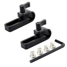 NICEYRIG 2Pcs 15mm Rod Clamp with 1/4" Thread RailBlock for Camera Cage Rail Rig