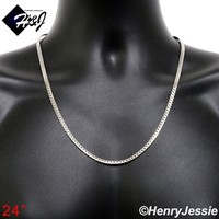 18-40"MEN Stainless Steel 3/4/5/6/8mm Silver Miami Cuban Curb Chain Necklace*155 5