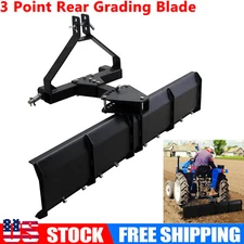 3-Point Tractor Rear Grading Blade Scraper 52" Width Steel for Cat 0 & Cat 1 US