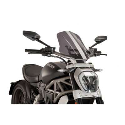 PUIG NAKED FAIRING N.G. ADJUSTABLE TOURING FOR DUCATI X DIAVEL S 19-24 SMOKE CHI
