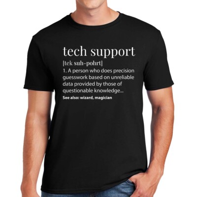 Lustiger technischer Support lustiges Wörterbuch Definition Humor Zitat Herren T-Shirts Shirt Top