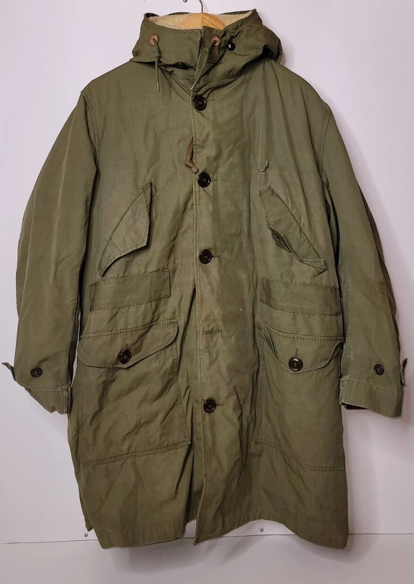 Vintage USAF Overcoat Parka type Pile Liner US Air Force Korea 1951 M47 Medium