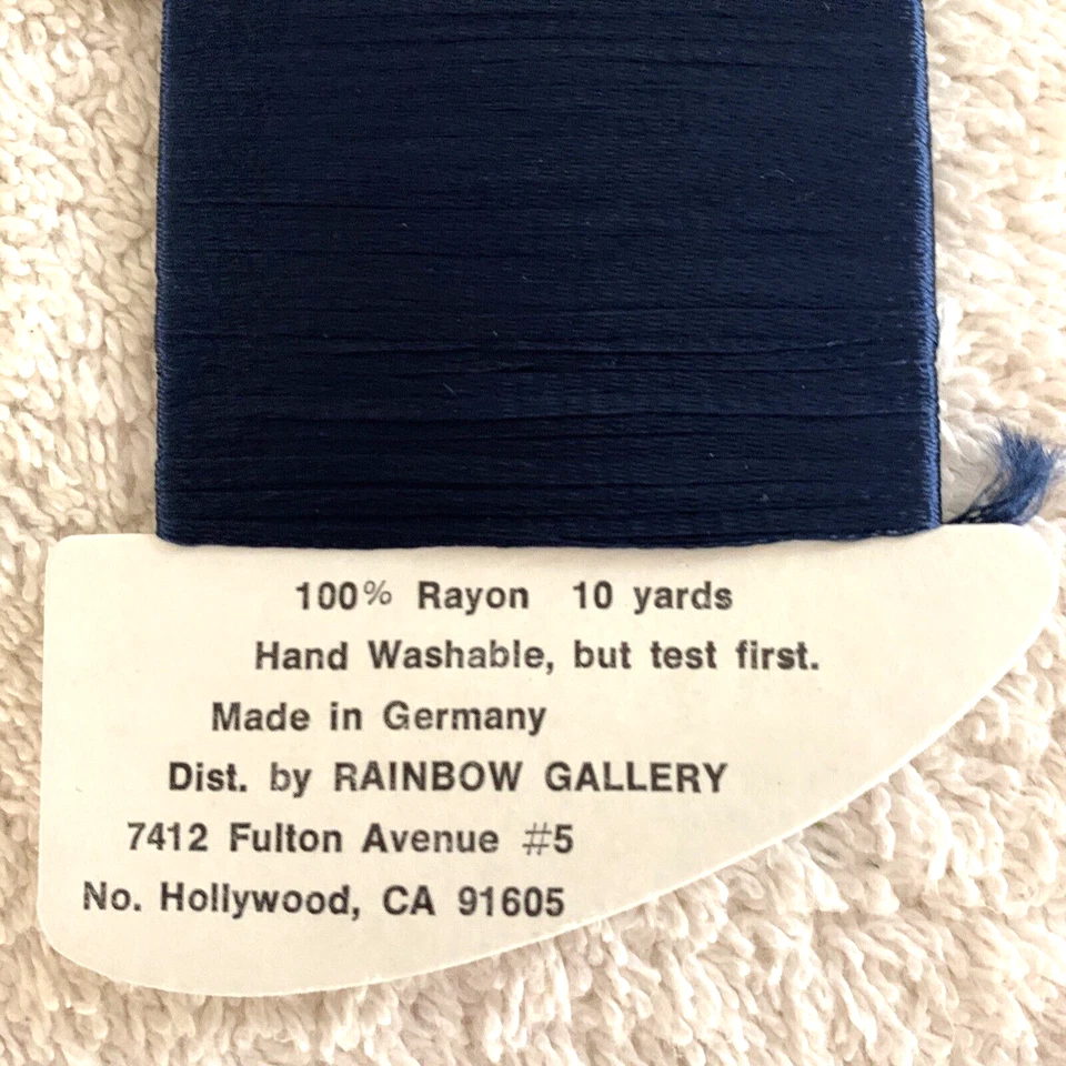 Rainbow Gallery Neon Rays Needlepoint Ribbon Rayon 1 Card 10 yards N61 Blue - Image 4 of 4