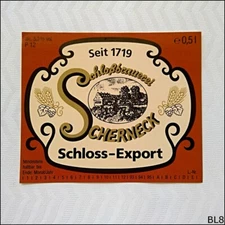 Schlossbrauerei Scherneck Schloss-Export Beer Label (BL8)