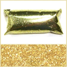 Bright Gold Fine Glitter - .015" Solvent-Resistant Premium Polyester for Crafts