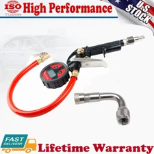 150 PSI Digital Pressure Gauge With Tire Inflator Lock-On Air Chuck Heavy Duty