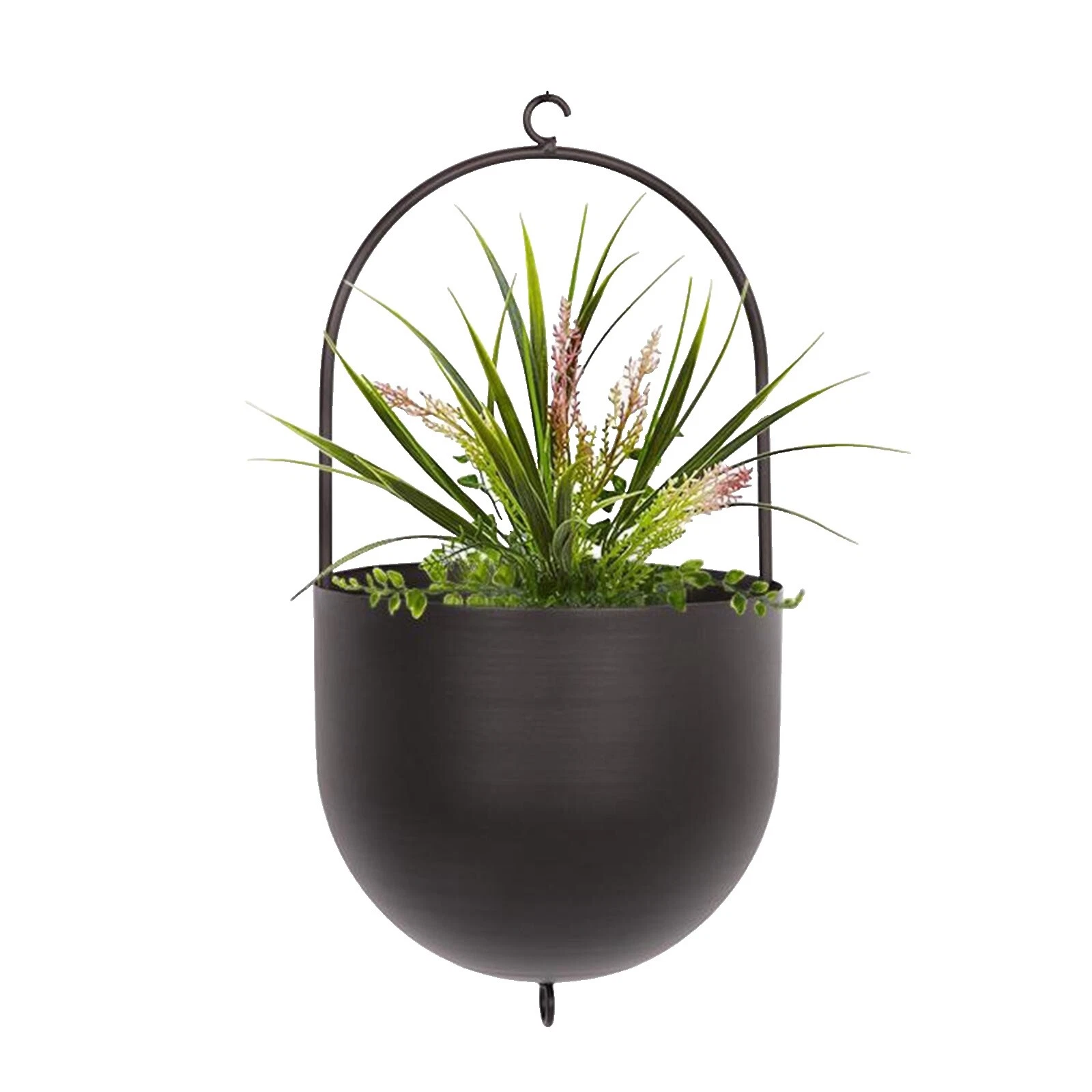 Planta de Metal Negro canastas, macetas, cestas de pared de Ventana