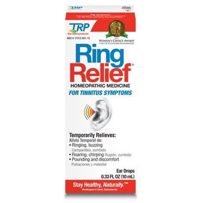 TRP Ring Relief Homeopathic Ear Drops Tinnitus Symptoms 10ml .33oz EXP