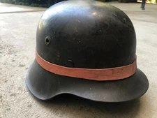 WW2 German helmet band for camouflage -RED- some showing age