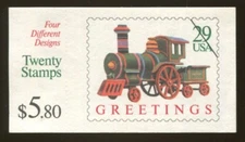 US Booklet MNH #BK203 29c Trains (4 x 2718a)    P# A222222, bk2033