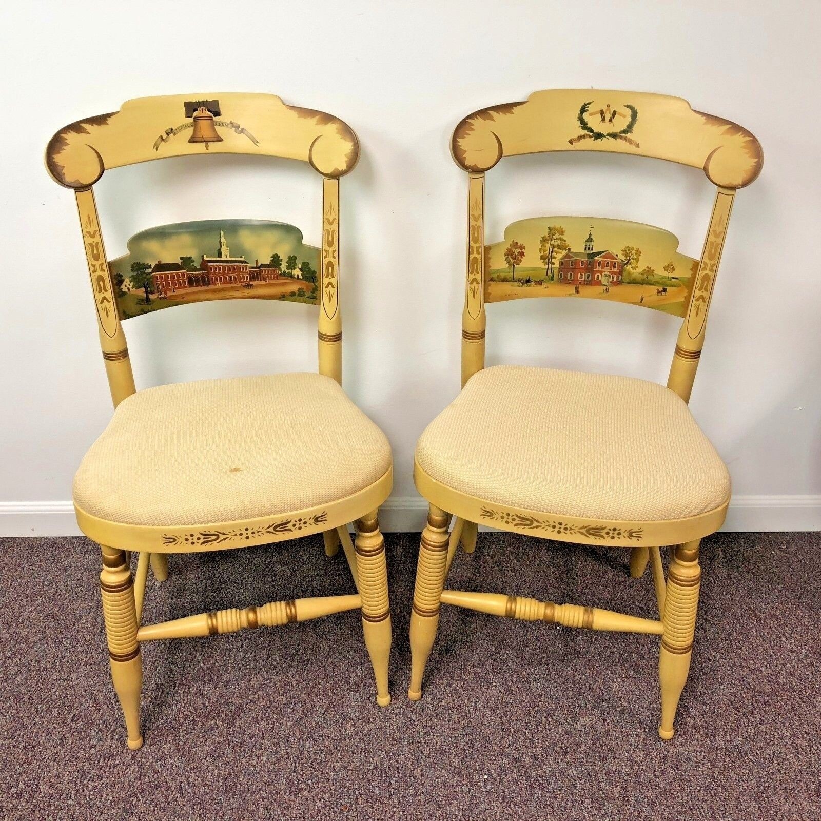 Single (1) Genuine Hitchcock Limited Edition Hand Painted Stenciled