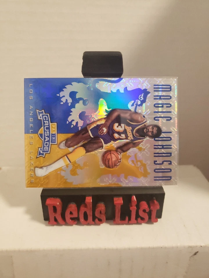 2012-13 Panini Crusade Crusade Blue Magic Johnson #104 HOF Lakers  - Image 4 of 4