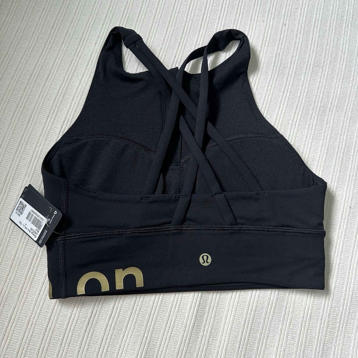 Lululemon Energy Bra Long Line Zip Special Edition - Black Lululemon Energy Bra Long Line Zip Special Edition - Black