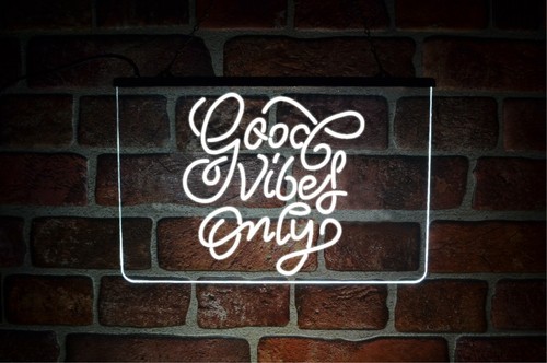 Good Vibes Bar LED Neon Light Up Sign | Hanging USB Wall Display | Home Décor - Picture 6 of 14