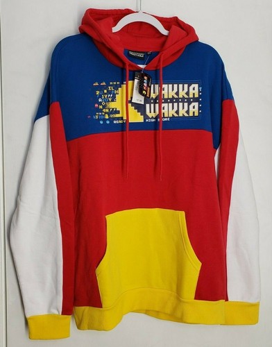 RARE Pac-Man Retro Pullover Hoodie Bandai Namco Licensed Men's Large NEW - Picture 1 of 3