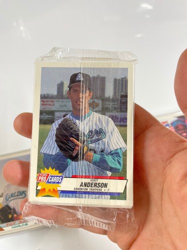 1993 Edmonton Trappers Fleer Pro Cards Set still in plastic - Picture 2 of 4