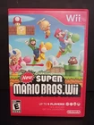 New Super Mario Bros. Wii (Nintendo Wii, 2009) - Complete w/ Manual CIB Tested