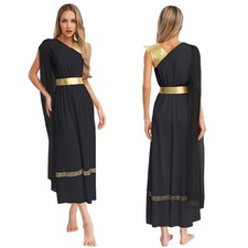 Women Dress Lyrical Costume Tunic Greek Toga Party Outfit High Waist Cosplay