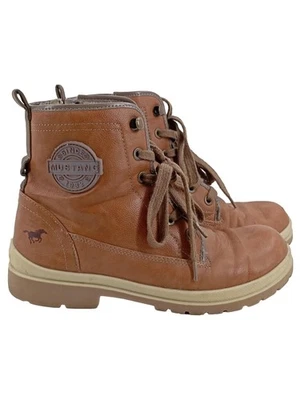 Mustang Bottines Femme Marron Lacets Logo Casual (EU 37) - Photo 1/4