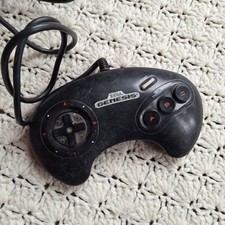 Vtg Sega Genesis OEM 3 Button Controller Original Model 1650 - Black