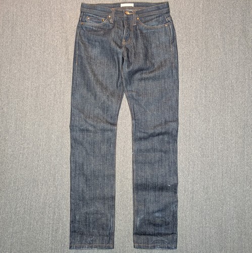 The Unbranded Brand UB201 Jeans Mens 30 (Fits 31x34) 14.5oz Selvedge Tapered Raw