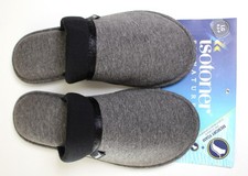 ISOTONER Signature Slippers Size LG 8.5-9 Black Retail 30