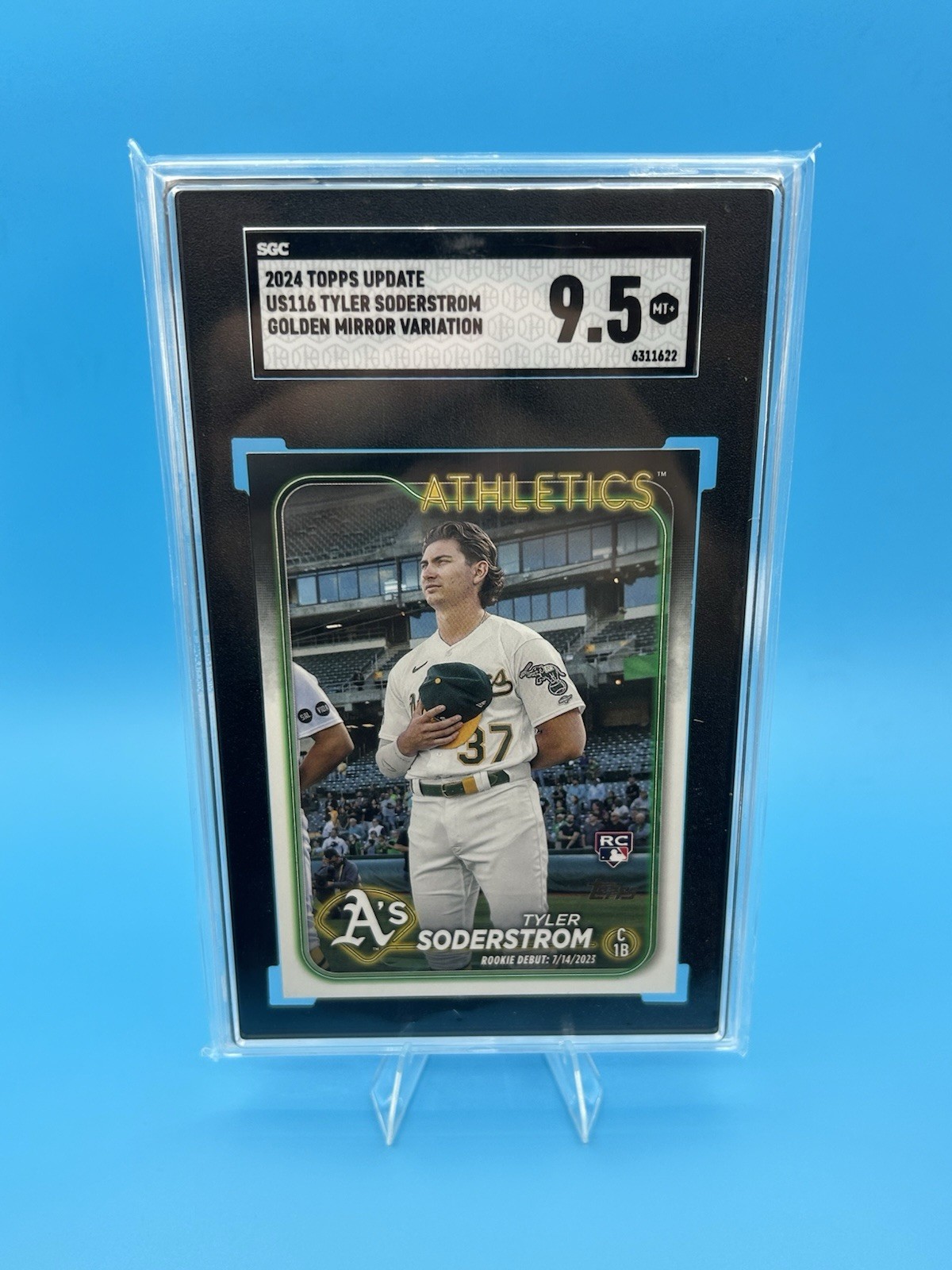 Tyler Soderstrom #US116 Golden Mirror SSP 2024 Topps Update Series Rookie Debut