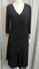 NWT Merona Shape Enhancing Dress Womens Size Medium Black Lined Stretch