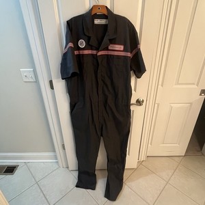 Northwest Airlines Union JumpSuit Coveralls Men XXL 2XL Gray Short Sleeve AMFA