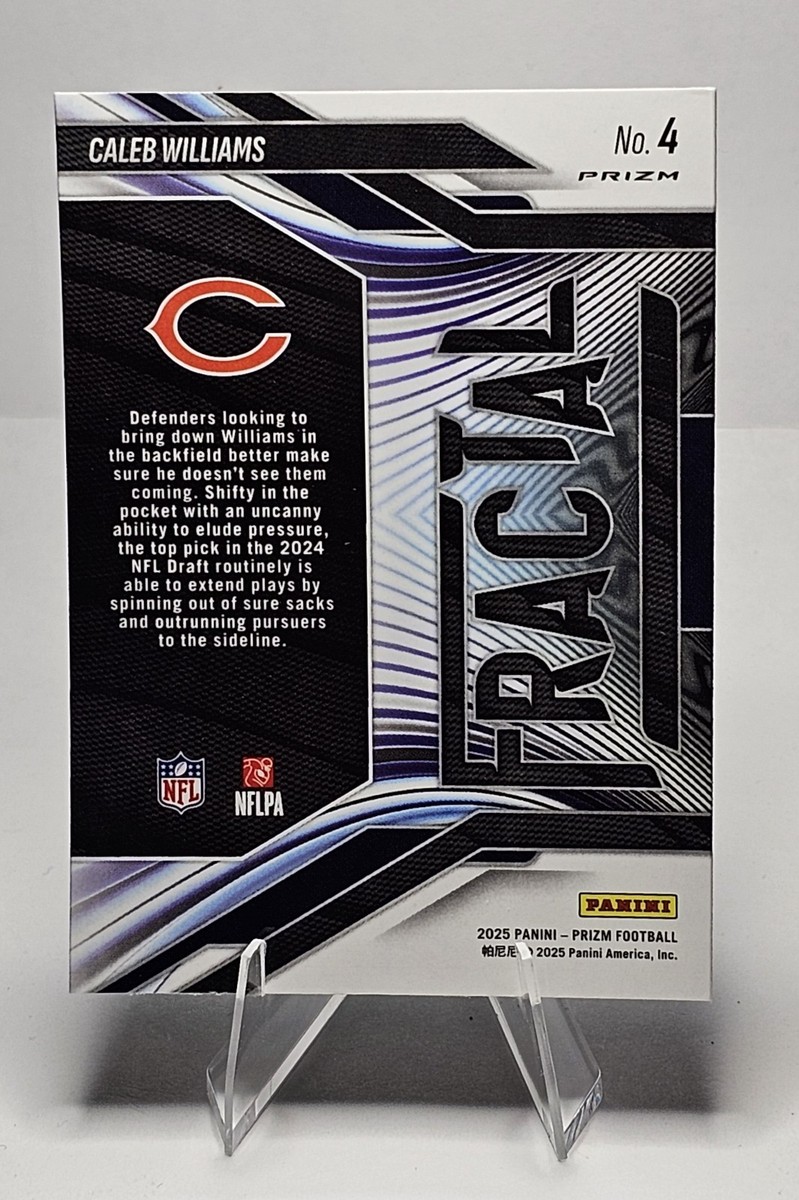 2025 Panini Prizm Caleb Williams Green Wave Prizm Fractal #4