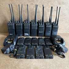 x14 Motorola DP4400e DP2400e UHF Radios x14 IMPRES Batteries 9 Spares 2 Chargers