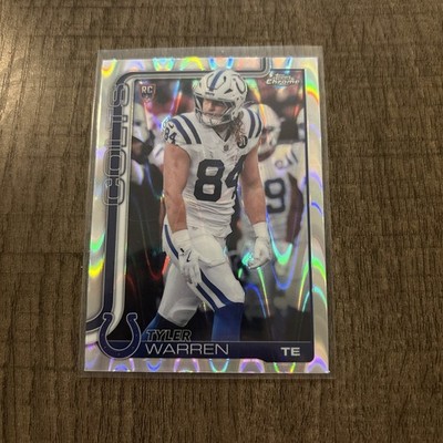 2025 Topps Chrome Football - Tyler Warren Ray Wave Refractor (RC) # 346 Colts