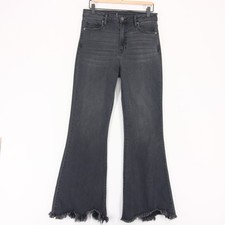 Hidden Flare Jeans Womens 30 Black Frayed Hem...